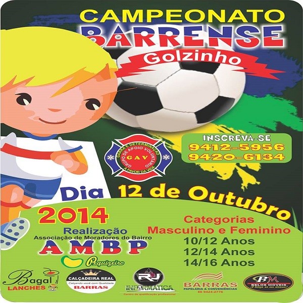 GAV e Associação de Moradores do Bairro Pequizeiro realizarão 1º Campeonato de Golzinho de Barras - Imagem 2