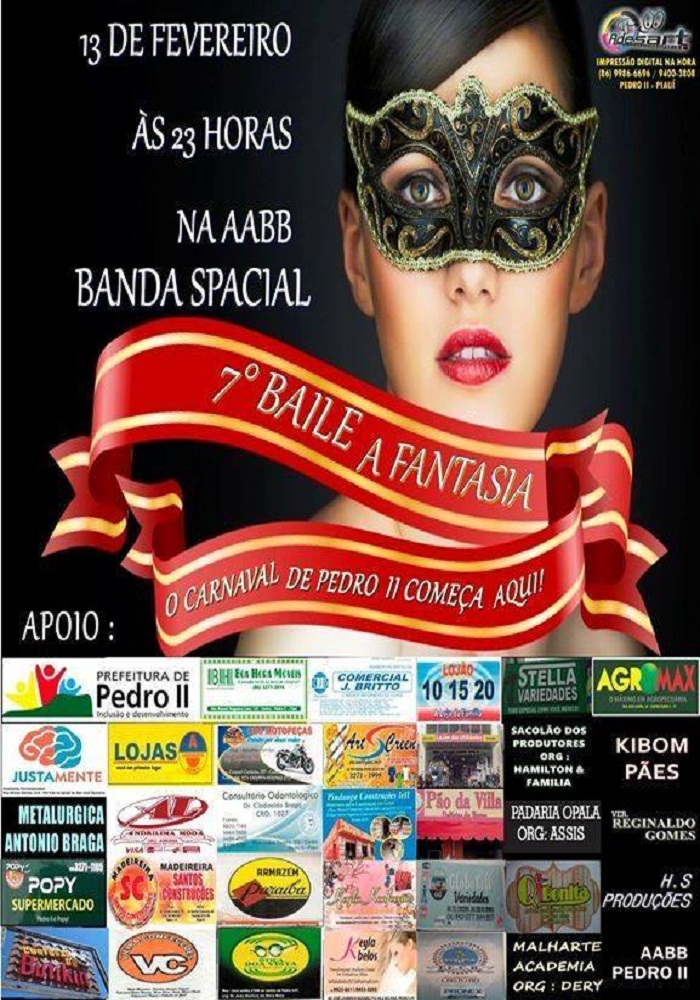 Baile à Fantasia de Pedro II será dia 13 de fevereiro na AABB - Imagem 1