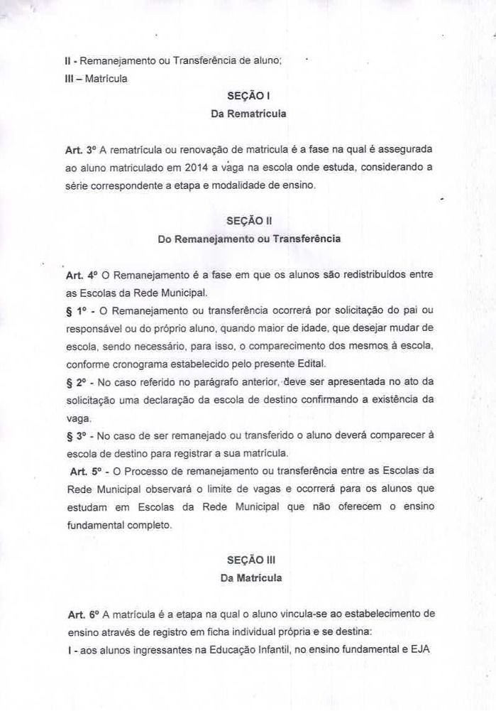 Secretaria de Educação lança Edital de Matrículas para o ano de 2015  - Imagem 2