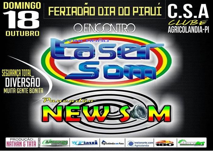 Contagem Regressiva Domingo 18 Laser Som e New Som em Agricolândia - Imagem 1