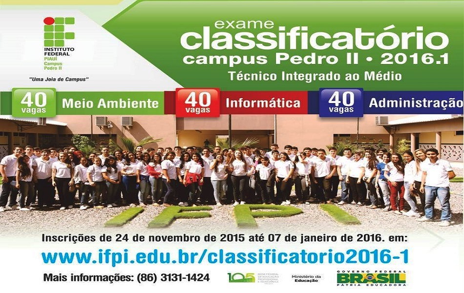 Breve: Inscrições para novos cursos no IFPI - Campus de Pedro II