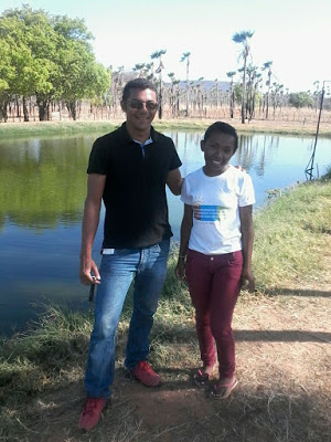 Aluna Caroline e Seu Monitor tutor responsavel Mauricio