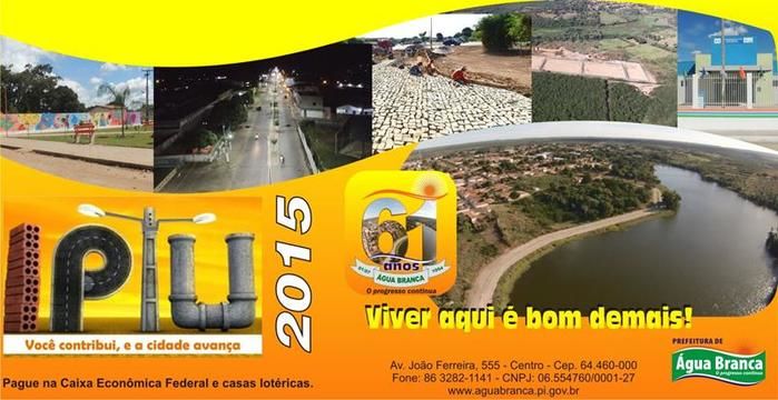 Prefeitura Municipal de Água Branca iniciou a entrega do carnê do IPTU 2015 - Imagem 1