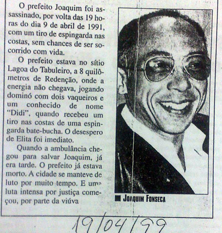 Justiça suspende Julgamento dos acusados da morte do ex-prefeito Joaquim Fonseca - Imagem 1