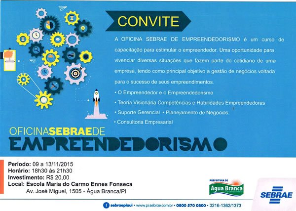 Prefeitura e Sebrae realizam Oficina do Empreendedor em Água Branca - Imagem 2