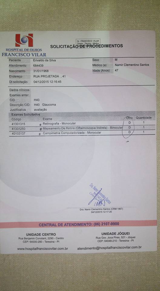 Homem de 47 anos precisa de ajuda para não cegar!!! - Imagem 7