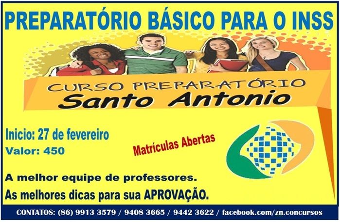 Curso Santo Antônio está com matrículas abertas para preparatório básico do INSS - Imagem 1