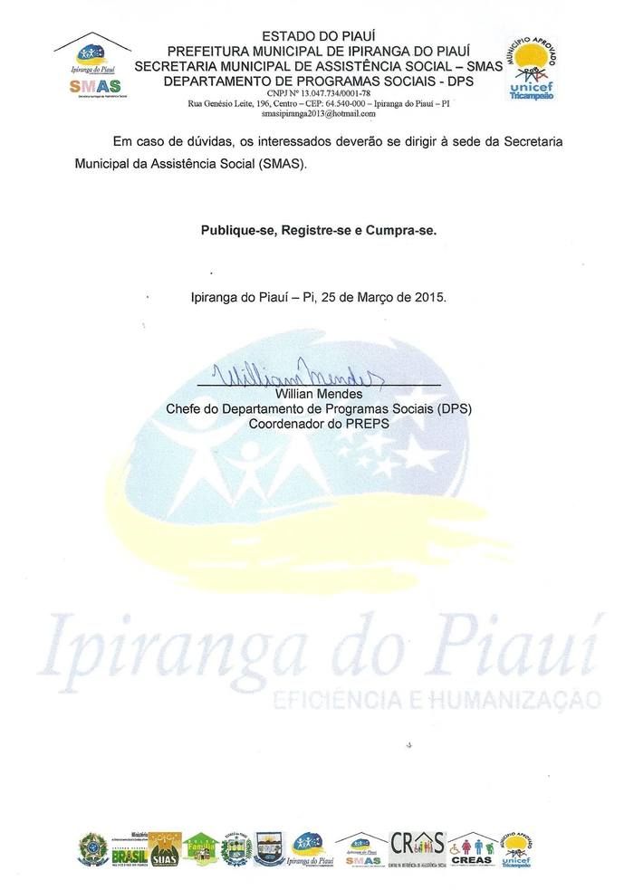 SMAS Divulga Edital Parcial do Programa Estudantes em Ação -PREPS - Imagem 2