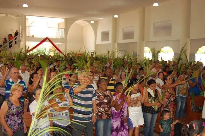 Centenas de fiéis participam da Missa de Ramos  - Imagem 1
