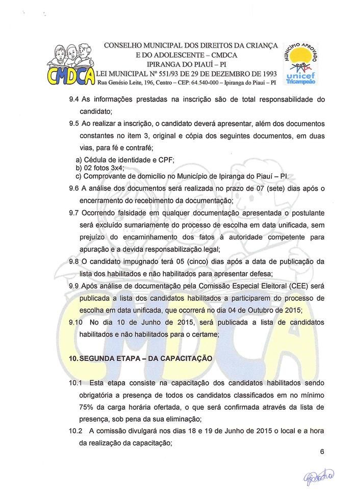 CMDCA Divulga Edital Para Eleição do Conselho Tutelar - Imagem 6