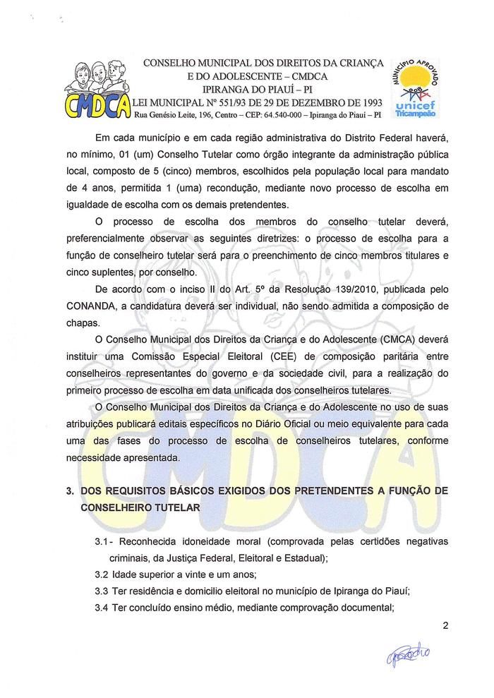 CMDCA Divulga Edital Para Eleição do Conselho Tutelar - Imagem 2