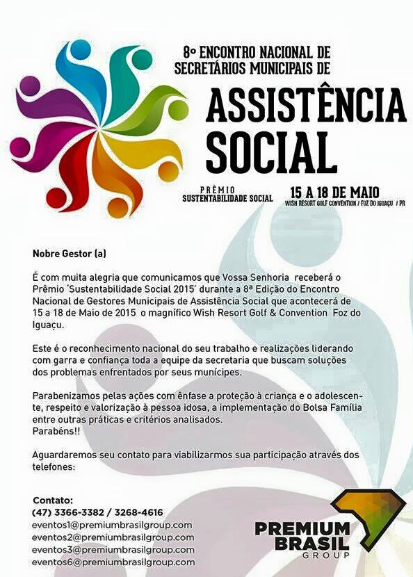 Secretária do Trabalho  e Assistência Social receberá Prêmio Nacional - Imagem 1