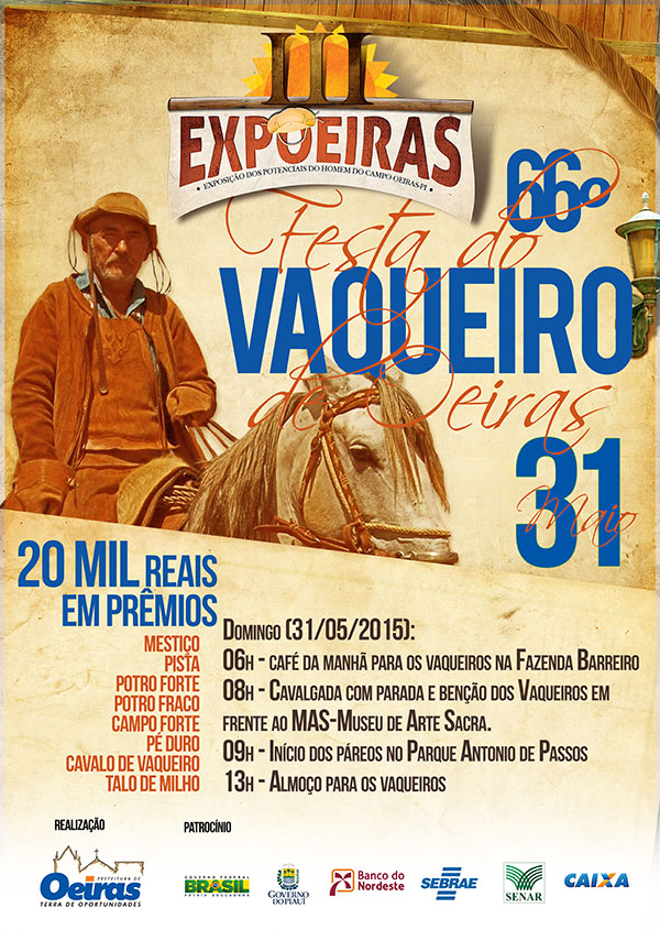 Festa do Vaqueiro de Oeiras marcará encerramento da III EXPOEIRAS - Imagem 1