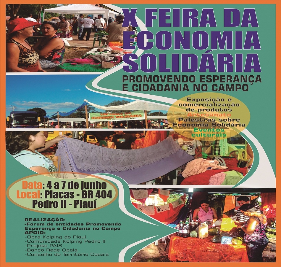 X Feira da Economia Solidária terá início dia (04) às 16h na comunidade Placas