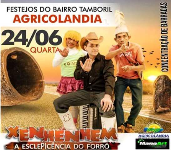A Banda XENHENHEM Fará o encerramento dos Festejos de Tamboril em Agricolândia - Imagem 1