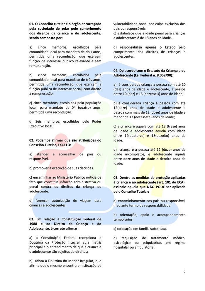 CMDCA Divulga Gabarito das Provas Para  Conselheiro Tutelar - Imagem 3