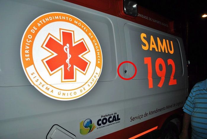 Ambulância do SAMU é alvejada durante assalto em Cocal - Imagem 1