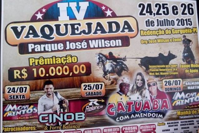 Vaquejada do Parque José Wilson Martins foi antecipada para os dias 24 a 26 de julho de 2015  - Imagem 1
