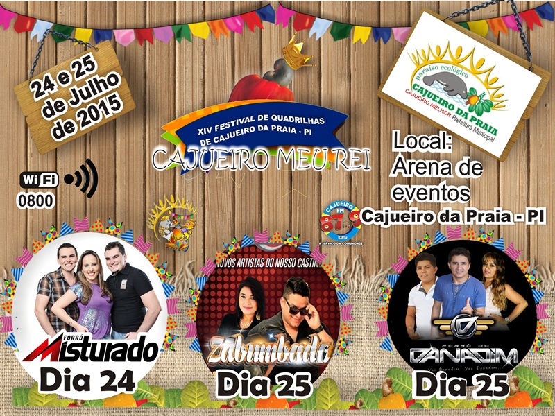 Prefeitura de Cajueiro realiza o XIV festival de quadrilhas “Cajueiro Meu Rei” 24 e 25 de Julho