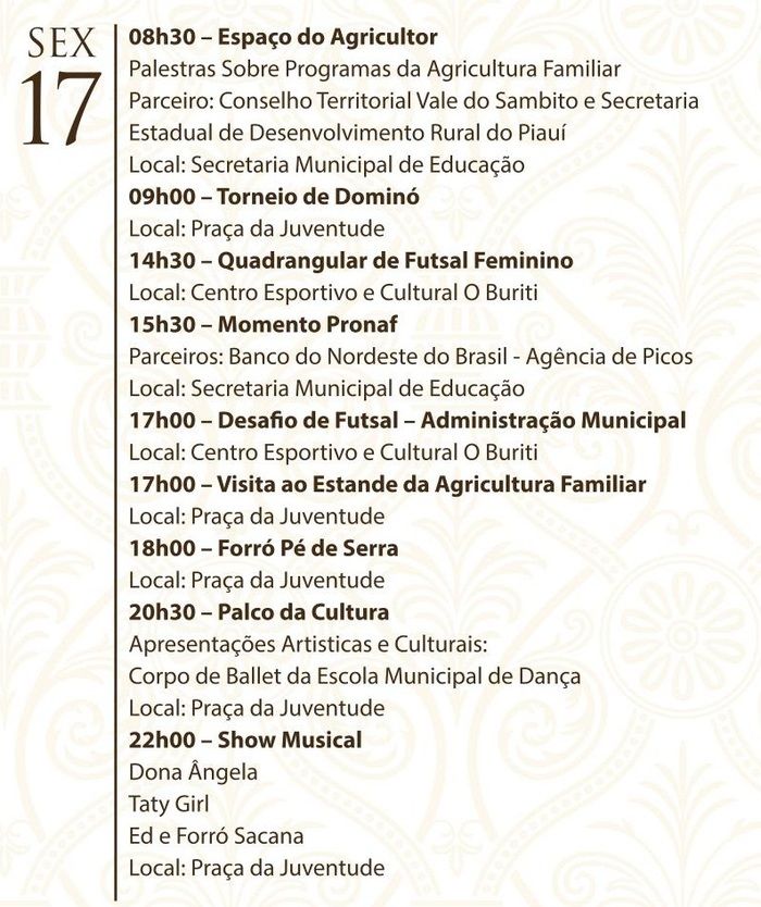 Confira a Programação da XXXII da Semana Cultural da Juventude Ipiranguense - Imagem 8