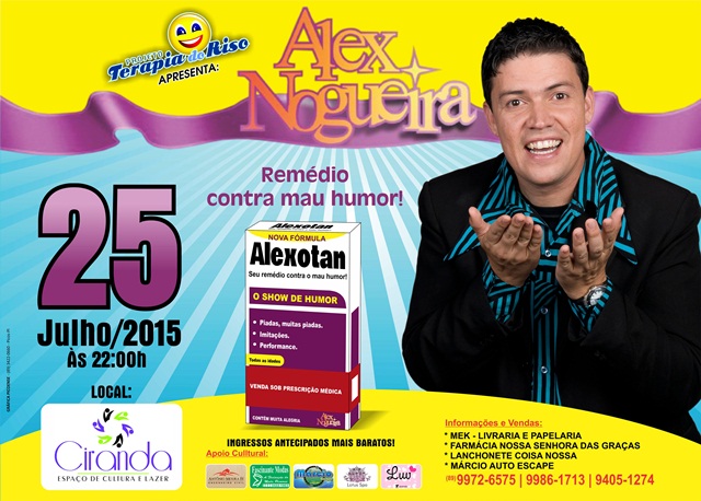 Projeto Terapia do Riso Apresenta Alex Nogueira - Imagem 1
