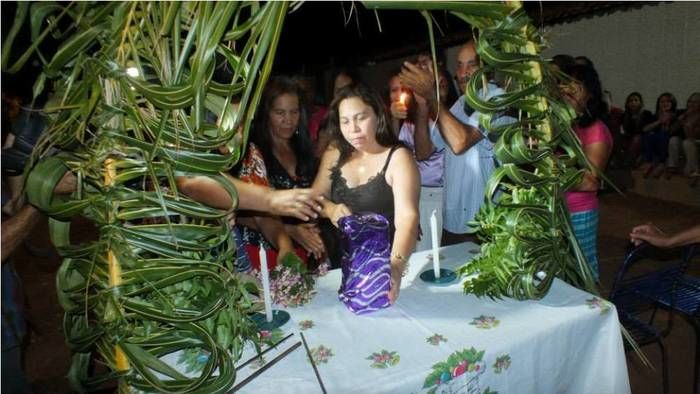 No interior do Piauí, Família e comunidade pagam promessa com Roda de São Gonçalo. - Imagem 69