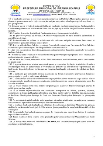 Prefeitura Lança Processo Seletivo Para o Cargo de Professor - Imagem 5