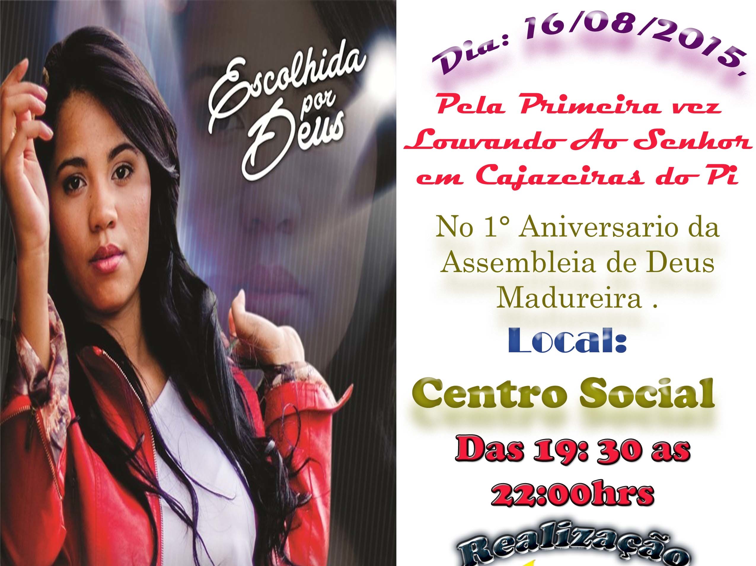 Cantora STEFHANY realiza hoje show gospel em Cajazeiras do Piauí