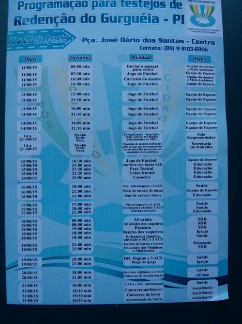 Prefeitura estabelece programação institucional para o Festejo do Padroeiro da cidade - Imagem 1