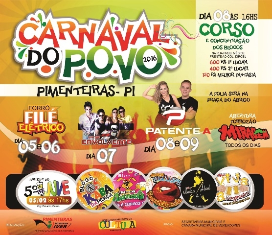 Prefeitura de Pimenteiras divulga programação do Carnaval 2016 - Imagem 1