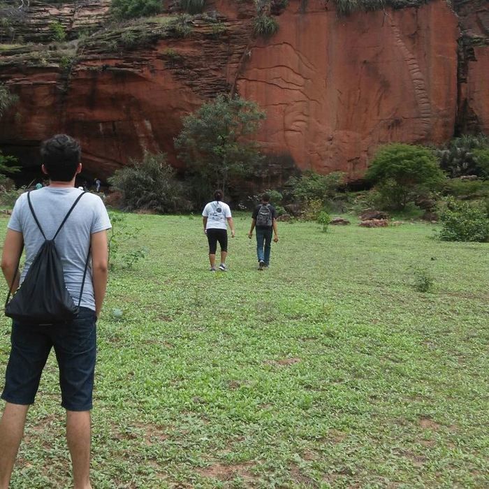 Alunos da UFPI visitam pinturas rupestres em Dom Expedito Lopes - Imagem 86