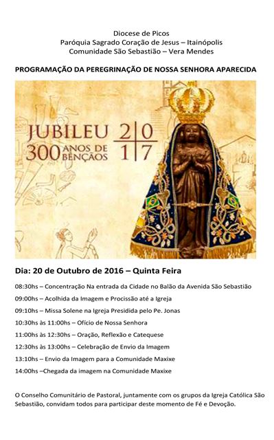 Vera Mendes receberá imagem de Nossa Senhora Aparecida. - Imagem 1