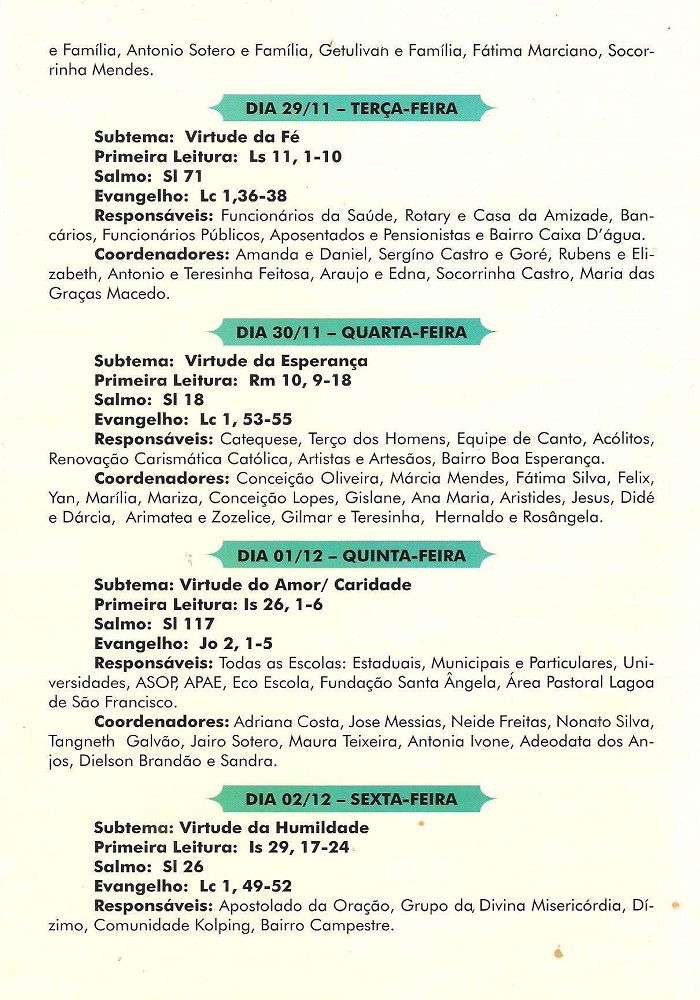 Definida a programação do festejo da Imaculada Conceição  - Imagem 3