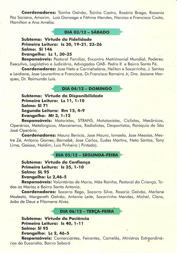 Definida a programação do festejo da Imaculada Conceição  - Imagem 4