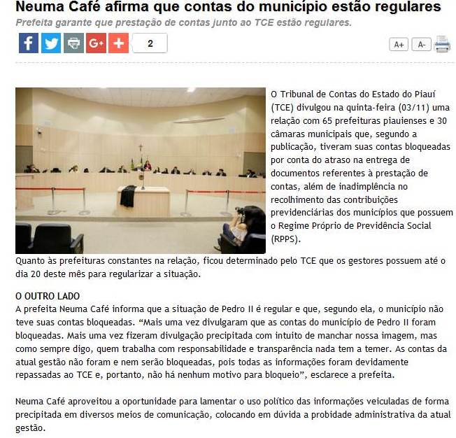 Município tem contas bloqueadas pelo TCE-PI - Imagem 1