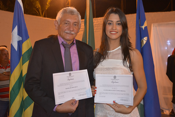 Prefeito Manoel Lázaro e a vice Luanna Lages (Crédito: Paes Landim)