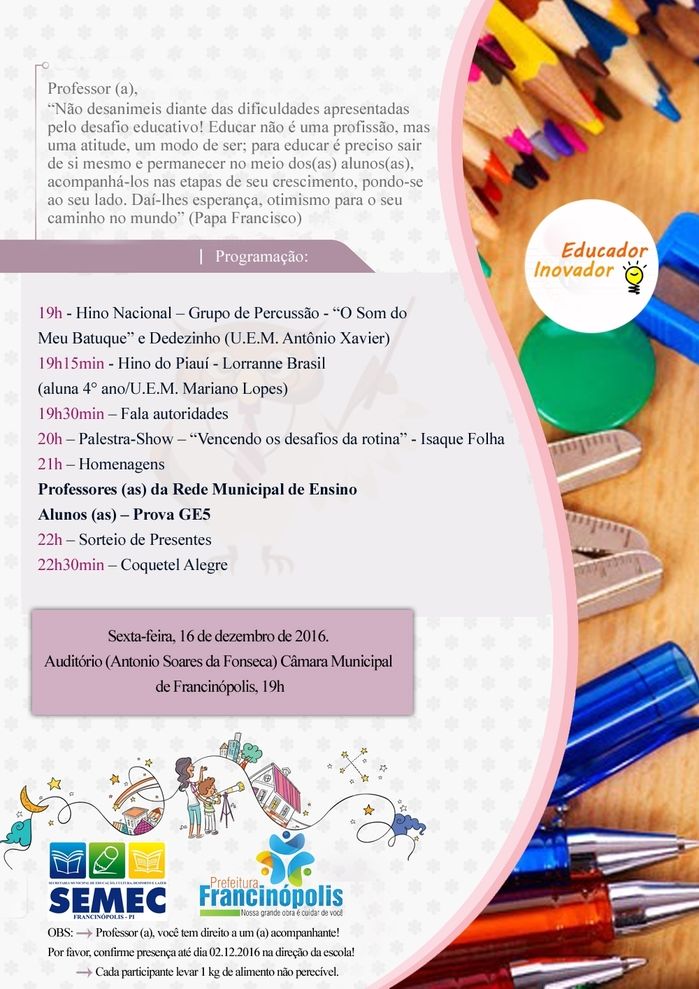 Professores Municipais são Certificados por projetos - Imagem 1