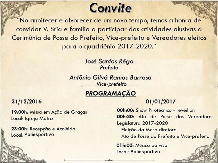 Prefeito Reeleito Dr Zé Maria Divulga Programação da Posse - Imagem 1