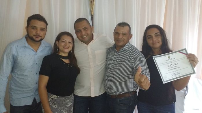 Dr.º Olívia e vereadores eleitos na coligação do PROS (Crédito: Aristeu Carvalho)