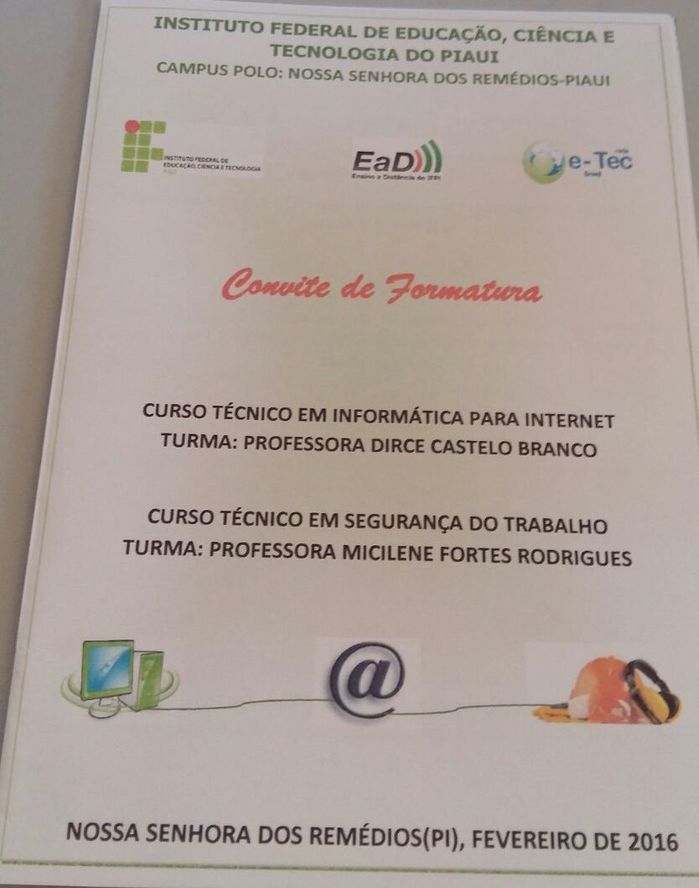 IFPI e Prefeitura Municipal realizam festa de formatura  - Imagem 1