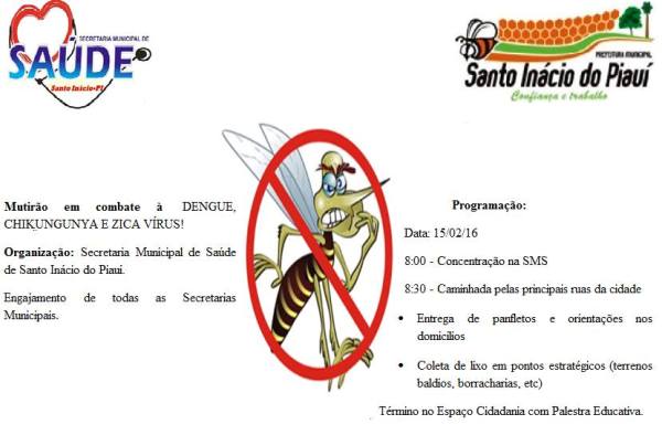 Mutirão de combate ao Aedes aegypti será realizado em Santo Inácio - Imagem 1
