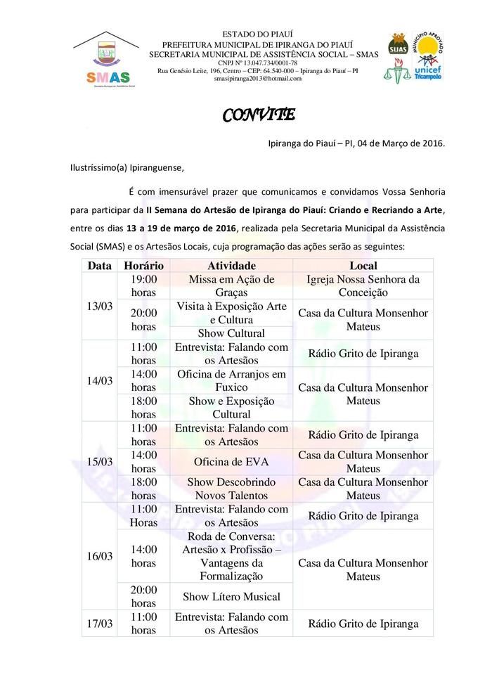 Começa Hoje a II Semana do Artesão Ipiranguense - Imagem 3