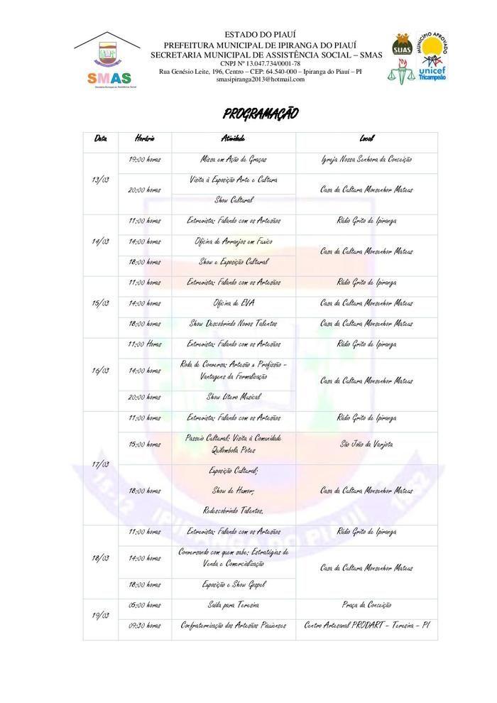 Começa Hoje a II Semana do Artesão Ipiranguense - Imagem 2