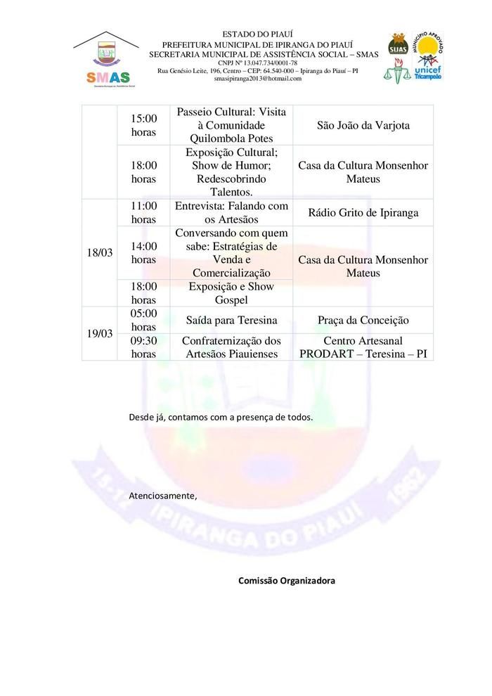 Começa Hoje a II Semana do Artesão Ipiranguense - Imagem 4