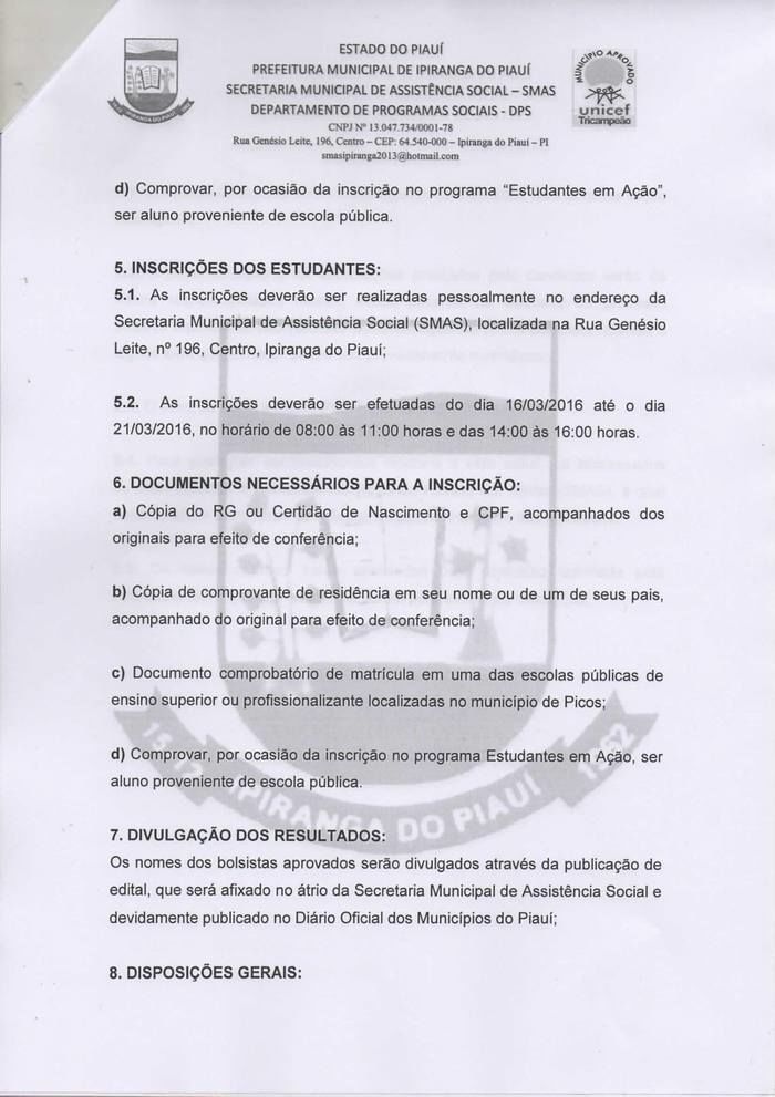 Programa Estudantes em Ação Divulga Edital - Imagem 3