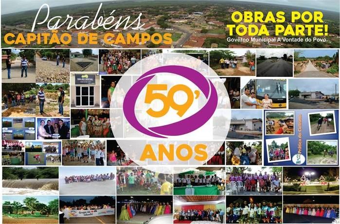 Programação dos 59 anos de emancipação politica de Capitão de Campo - Imagem 1