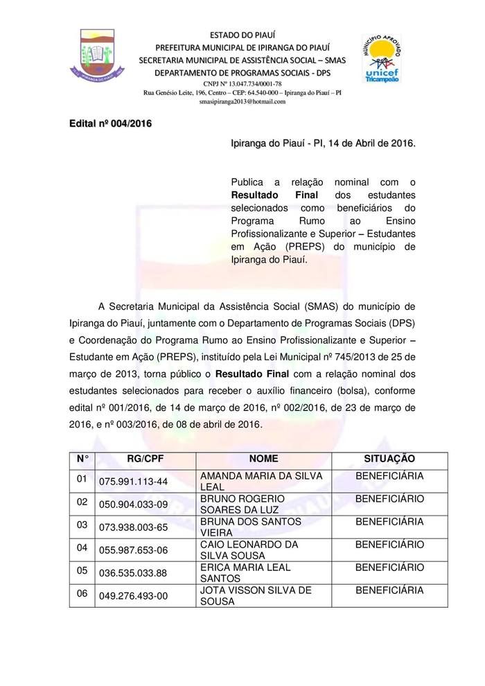 Saiu o Edital Final do PREPS - Imagem 1