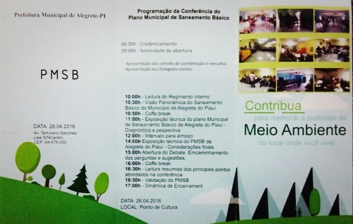 Prefeitura de Alegrete convida para Conferência do PMSB - Imagem 1