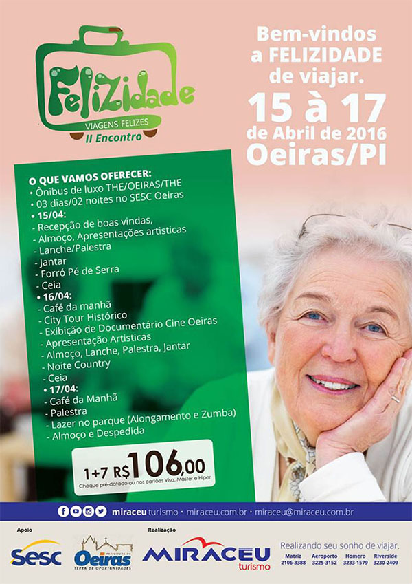 Miracéu disponibiliza pacotes de viagem para Oeiras - Imagem 1