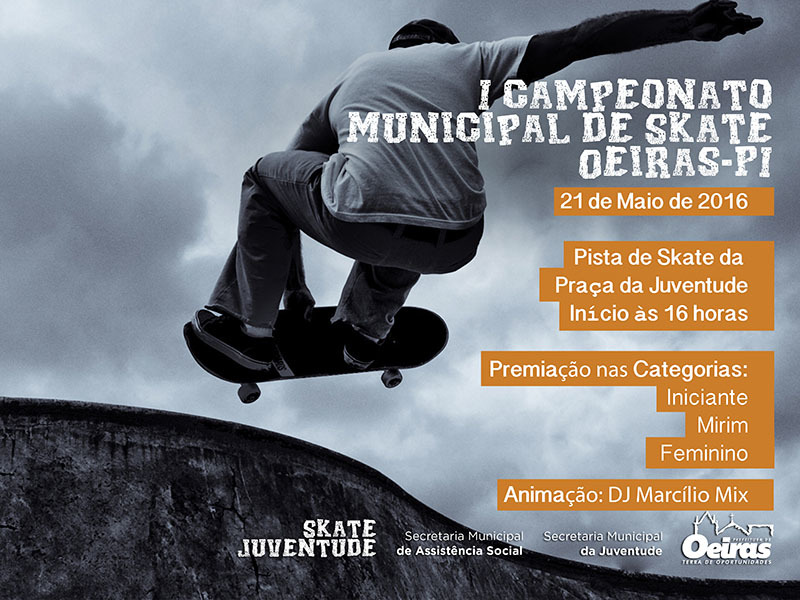 Prefeitura de Oeiras realiza Campeonato Municipal de Skate